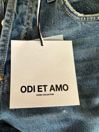 Jeans Odi et Amo Boyfriend Blu Strappati TG 40