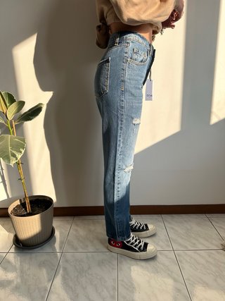 Jeans Odi et Amo Boyfriend Blu Strappati TG 40