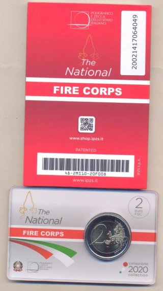 COIN CARD 2€ ITALIA 2020. VIGILI DEL FUOCO