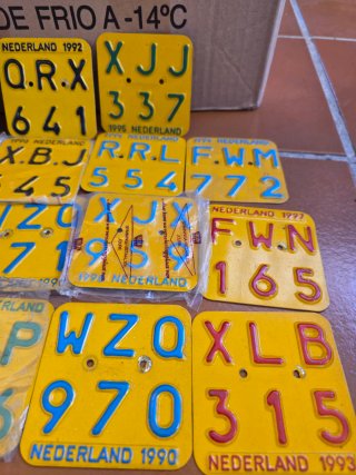 Colección Placas Matricula Holandesas Antiguas