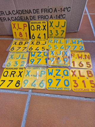 Colección Placas Matricula Holandesas Antiguas