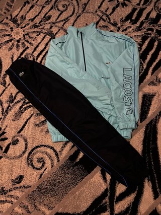 Tuta Lacoste Teal e Nera