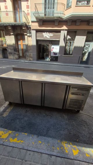 Bajomostrador refrigerado acero inoxidable