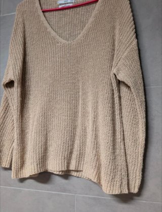 Jersey Mango Talla Única Beige