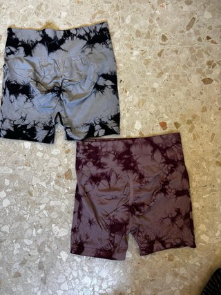 2 Mallas Cortas Tie-Dye Shein  Talla S