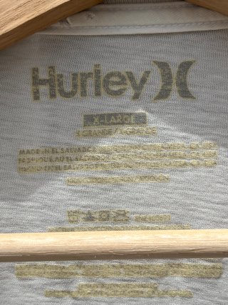 Camiseta Hurley Blanca Talla XL Surf Wave Ola Logo