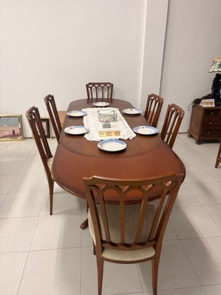 Mesa comedor clásica + 6 sillas