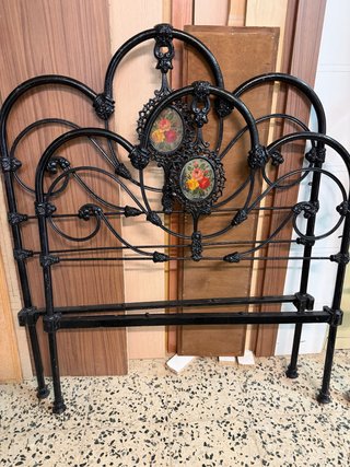 Cabeceros Hierro Forjado Negros con Flores