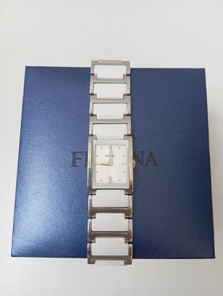 Reloj Festina Cerámico Blanco y Plateado