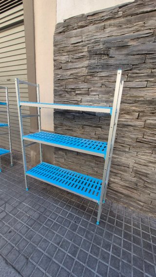 Estantería Metálica y Plástico Azul