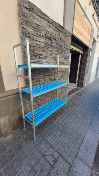 Estantería Metálica y Plástico Azul