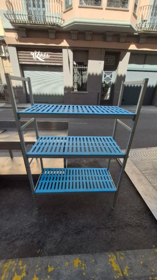 Estantería Metálica y Plástico Azul