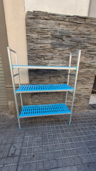 Estantería Metálica y Plástico Azul