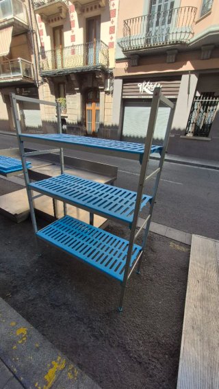 Estantería Metálica y Plástico Azul