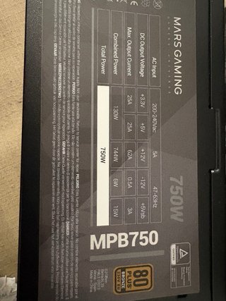 Fuente Alimentación Mars Gaming MPB750 750W
