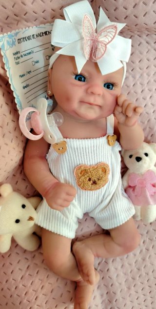 Bebé Reborn Silicona Completa 38cm Artesanal