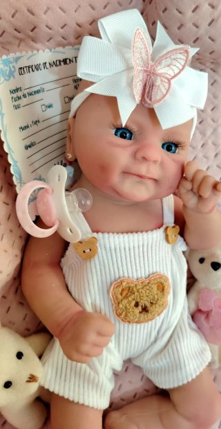 Bebé Reborn Silicona Completa 38cm Artesanal