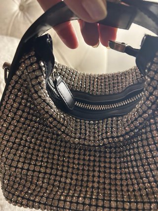 Borsa a mano con strass