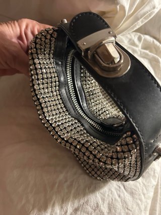Borsa a mano con strass