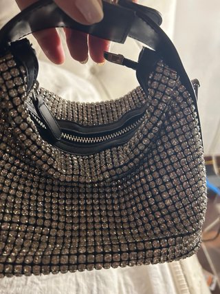 Borsa a mano con strass