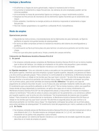 Lámina Acústica MAD 6 Danosa