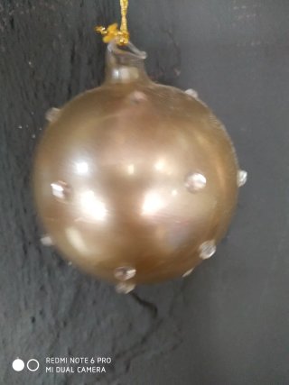 Adornos Navideños de Cristal Dorado