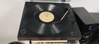 Tocadiscos Aiwa Años 90 Negro/Marrón