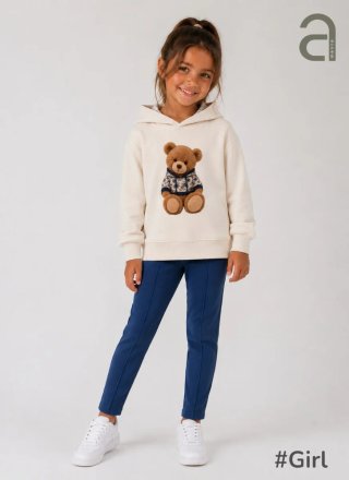 Conjunto niña sudadera oso y pantalón