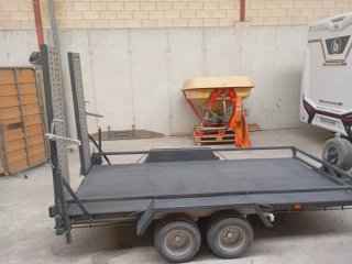 Remolque 2 ejes porta maquinaria