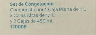 Set Congelación Tupperware Plástico