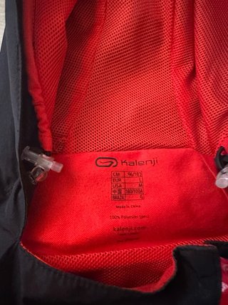Cortavientos Kalenji Negro y Rojo Talla M