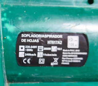 2 Soplador/aspirador: Sterwins 3000 y HT617A2