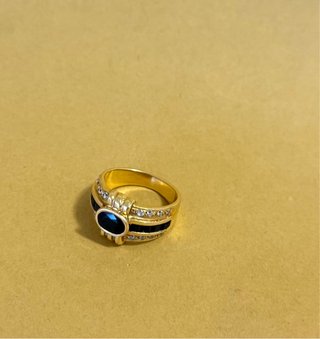 Anillo Oro 18k Zafiros
