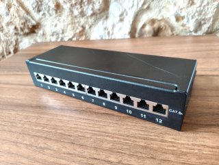 Patch Panel DIGITUD 12 Puertos CAT 6a 10Gb