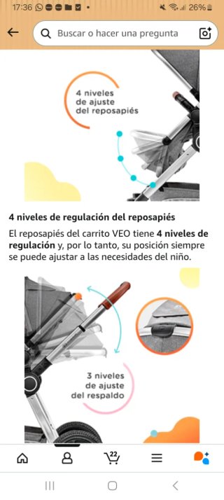 Carrito de bebé Kinderkraft 3 piezas