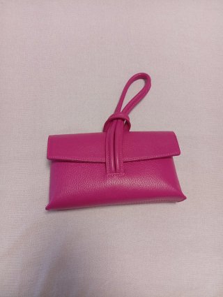Borsa a mano fucsia con tracolla