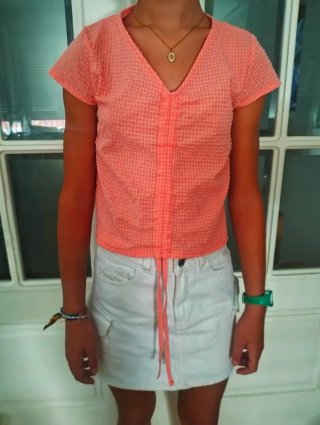 Blusa Dímelo hilando rosa talla XS