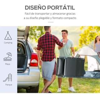 Tumbona de jardín plegable con respaldo ajustable