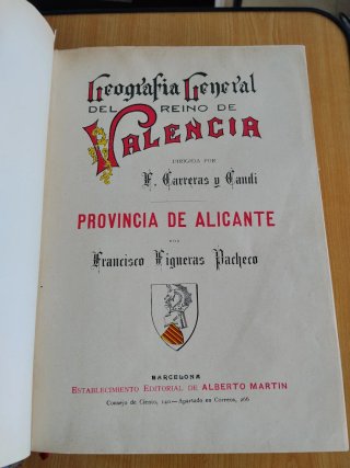 GEOGRAFIA GENERAL DEL REINO DE VALENCIA - ALICANTE