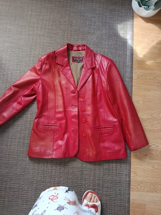 Americana de piel WOODLAND roja Talla M