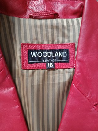 Americana de piel WOODLAND roja Talla M