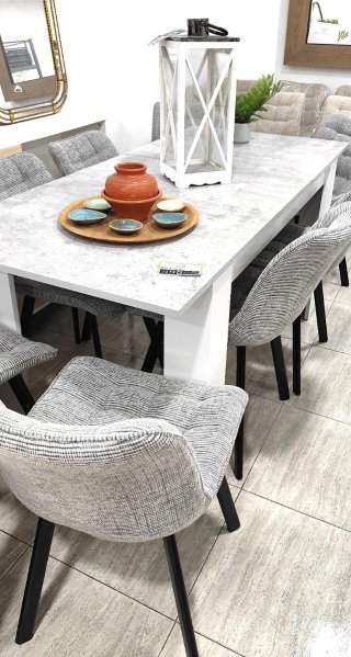 Mesa extensible 140/180cm + 6 sillas
