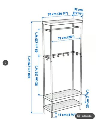 Perchero Zapatero Metálico Blanco Ikea