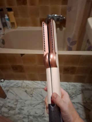 Secador Plancha Dyson Rosa y Blanco