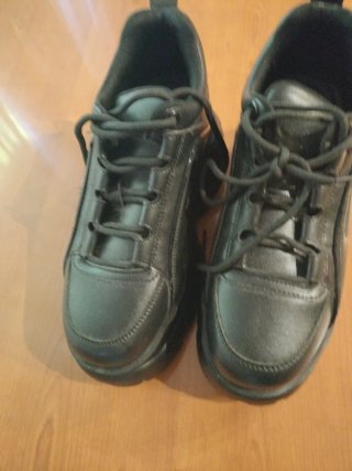 Zapatos plataforma chica negros