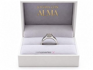 anillo oro 18k con piedra con circonita