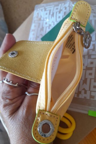 Monedero amarillo Longchamp  charm