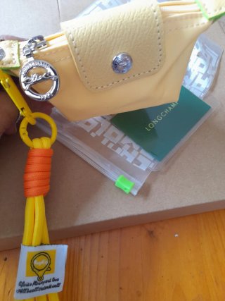 Monedero amarillo Longchamp  charm