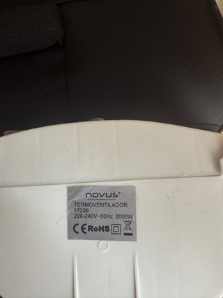 Termoventilador Novus 2000W - calefactor eléctrico