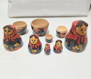 Set 5 Matrioske Tradizionali Russe